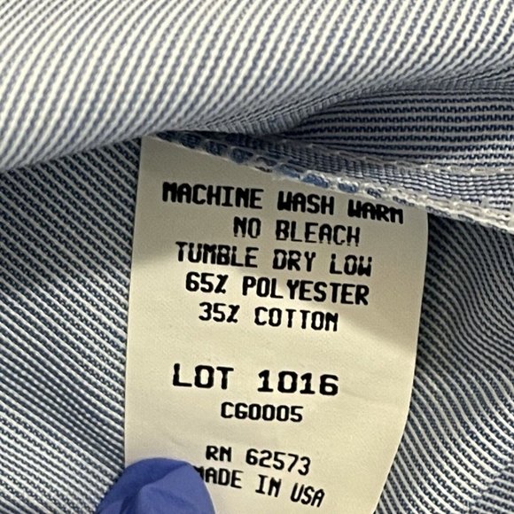 Cowgirl Co Shirt Womens Medium M Button Blue White Embroidered Western - Picture 7 of 7